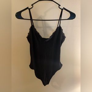 Forever 21 Women’s black lace strappy bodysuit